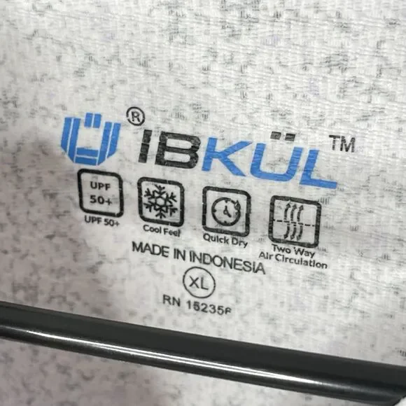 Ibkul Polo Shirt Mens XL Static Print Golf Performance UPF50+ Stretch Sport - Picture 3 of 6